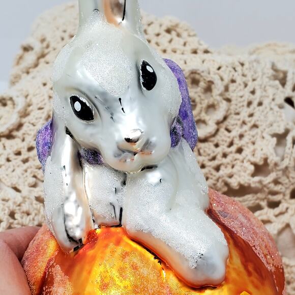 Christopher Radko “Hoppy Halloween” Glass Bunny Ornament w/ Box - Picture 4 of 4